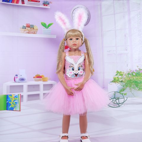 Easter Fashion Animal Polyester Girls Dresses