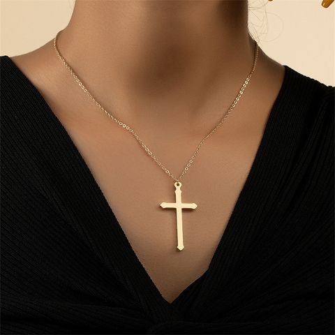 1 Piece Fashion Cross Alloy Plating Women's Pendant Necklace