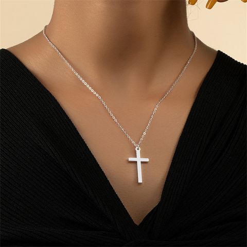 1 Piece Fashion Cross Alloy Plating Women's Pendant Necklace