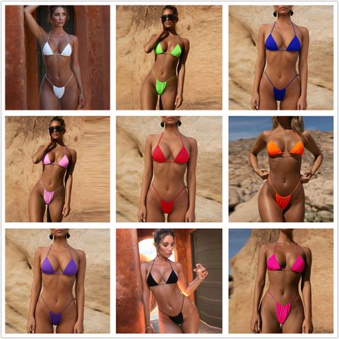 Women'S Solid Color Bikinis Swimwear