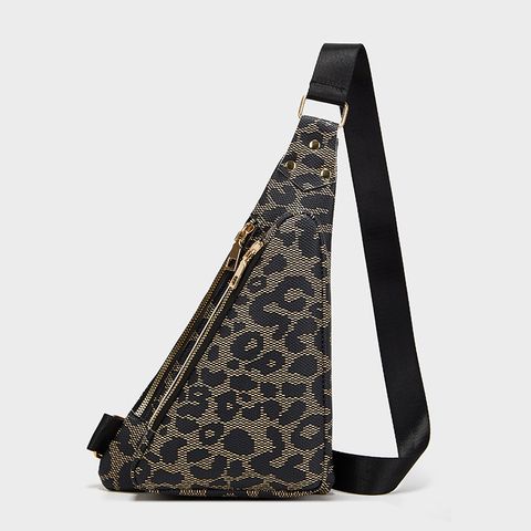 Women's Fashion Leopard Pu Leather Waist Bags
