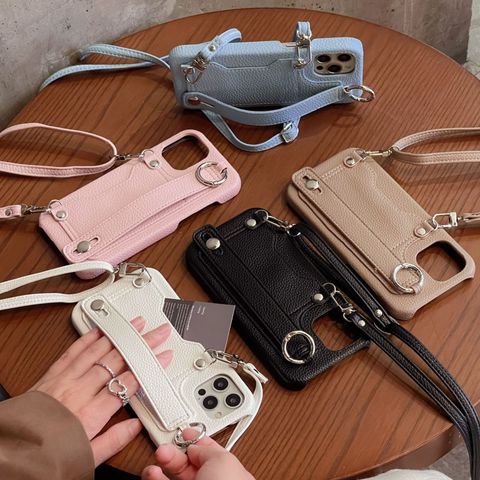 Fashion Solid Color Pu Leather   Phone Cases