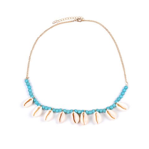 1 Piece Bohemian Shell Alloy Turquoise Shell Women's Necklace