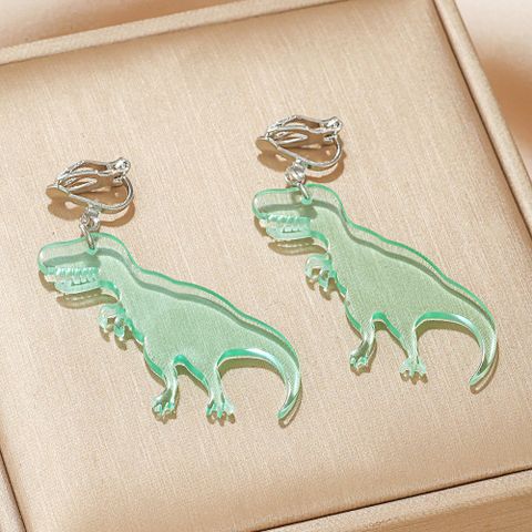 Cartoon Style Dinosaure Acrylique Stamping Kids Earring 1 Paire