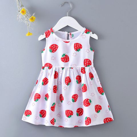 Princess Flower Polyester Girls Dresses