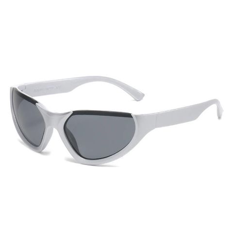 Y2k Solid Color Pc Cat Eye Half Frame Women's Sunglasses