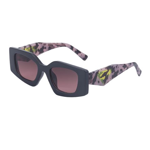 Casual Houndstooth Solid Color Pc Uv400 Polygon Full Frame Women's Sunglasses