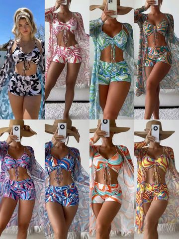 Mujeres Multicolor Juego De 3 Piezas Bikinis
