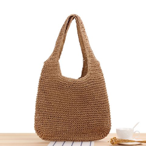 Women's Large Spring&summer Straw Vacation Straw Bag