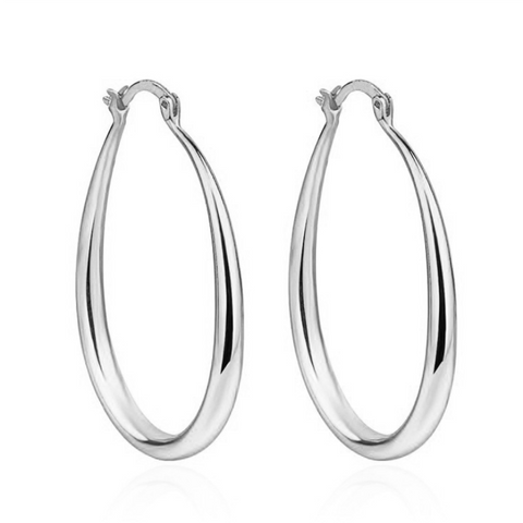 1 Pair Exaggerated Round Iron Hoop Earrings