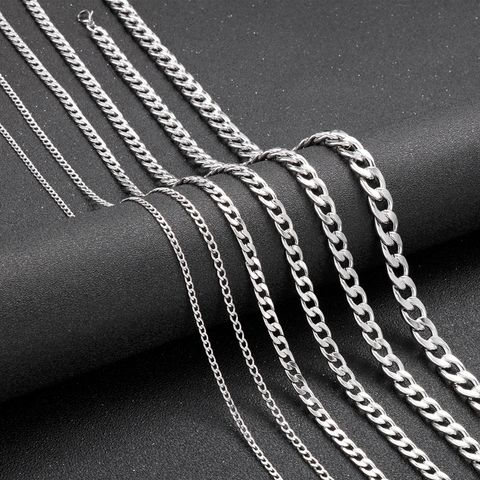 1 Piece Hip-hop Solid Color Titanium Steel Unisex Necklace