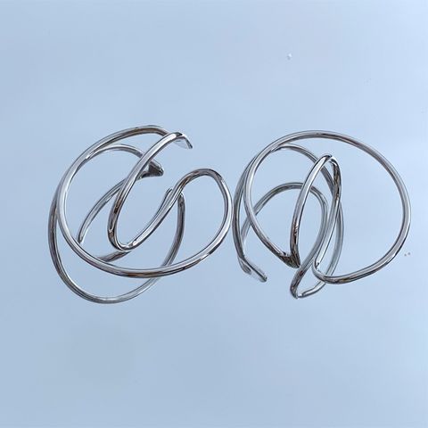 1 Pair Novelty Geometric Metal Plating Women's Ear Clips