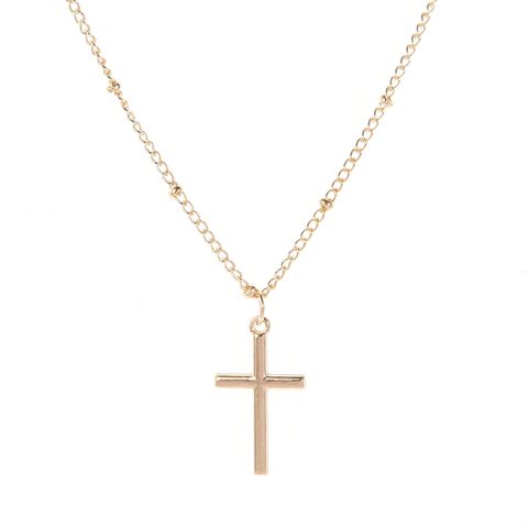 1 Piece Fashion Cross Alloy Plating Women's Necklace