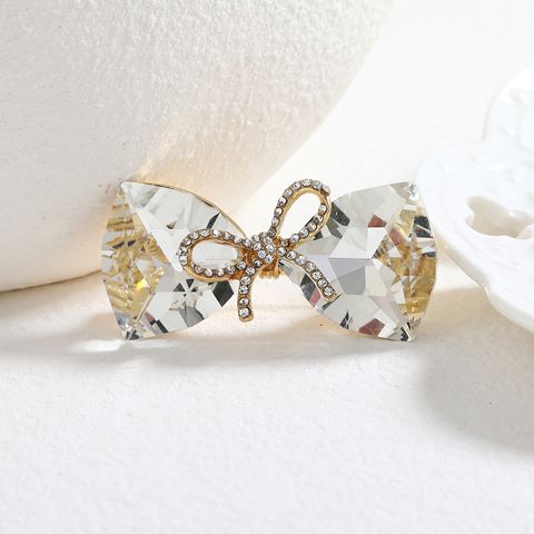 Retro Bow Knot Alloy Plating Artificial Rhinestones Women's Brooches