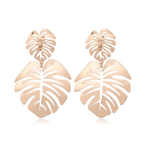 Wholesale Jewelry 1 Pair Casual Hexagon Circle Leaves Arylic Ear Clips