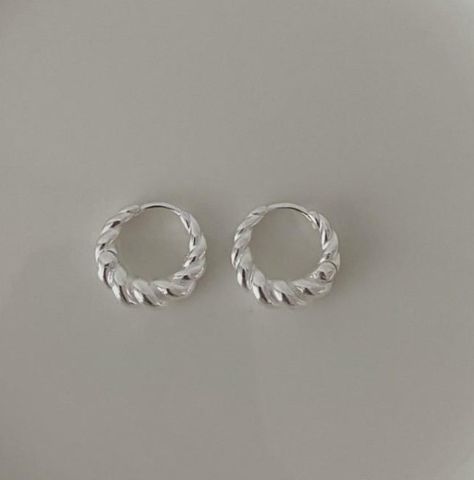 1 Paar Einfacher Stil Spiralstreifen Sterling Silber Überzug 18 Karat Vergoldet Ohrringe