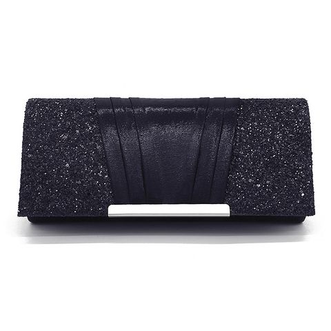 Dark Blue Black Pink Polyester Solid Color Square Evening Bags