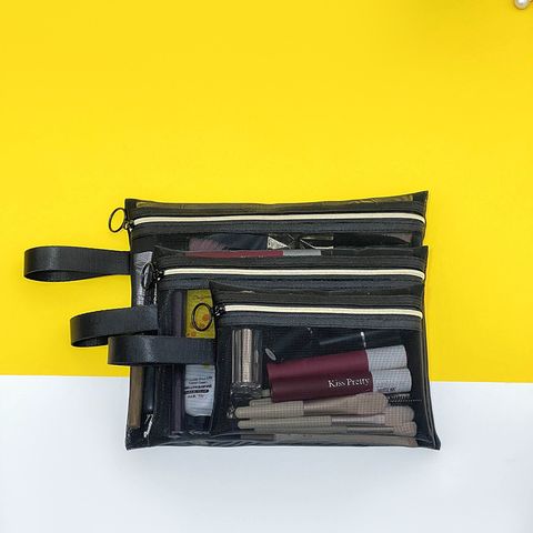 Nylon Mesh Solid Color Fashion Portable Storage Bag