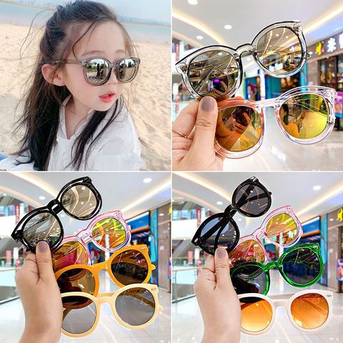 Simple Style Round Pc Round Frame Full Frame Kids Sunglasses