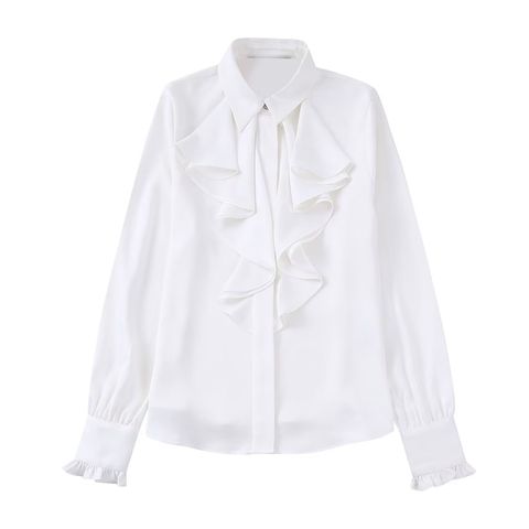 Women's Blouse Long Sleeve Blouses Layered Elegant Solid Color
