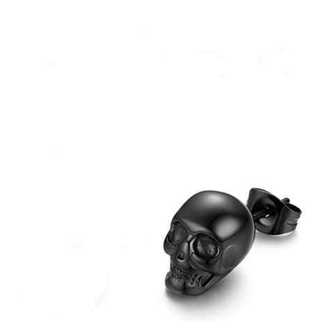 Fashion Skull Metal Men's Ear Studs 1 Piece