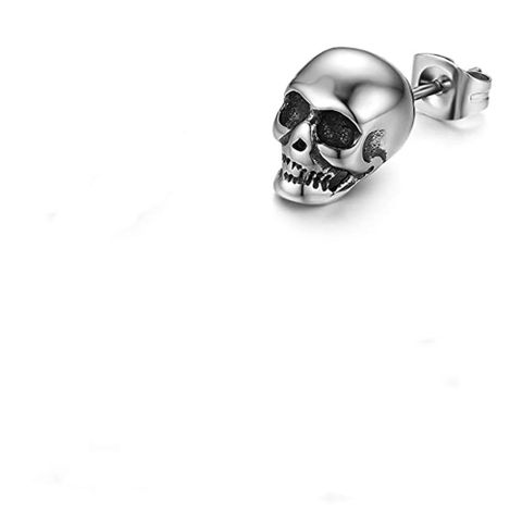 Fashion Skull Metal Men's Ear Studs 1 Piece