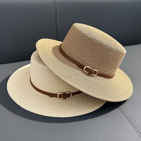 Women's Ethnic Style Solid Color Straw Hat