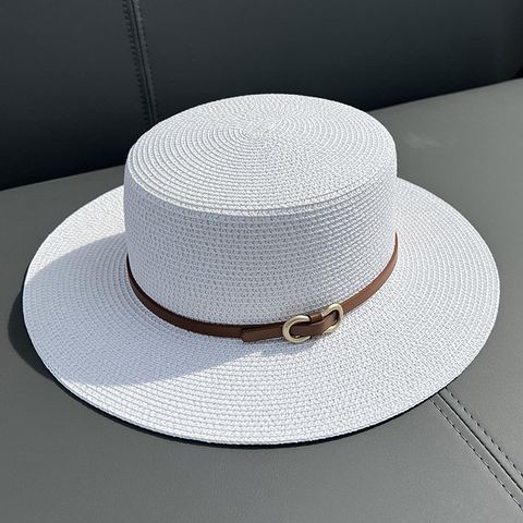 Women's Ethnic Style Solid Color Straw Hat