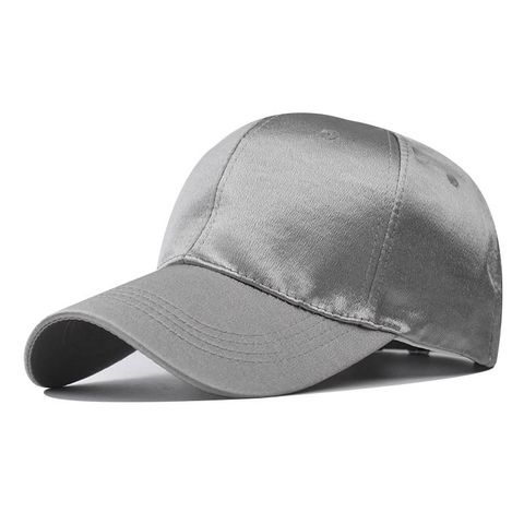 Unisex Simple Style Solid Color Crimping Curved Eaves Baseball Cap