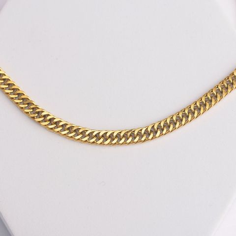 Punk Waves Stainless Steel Plating 18k Gold Plated Necklace