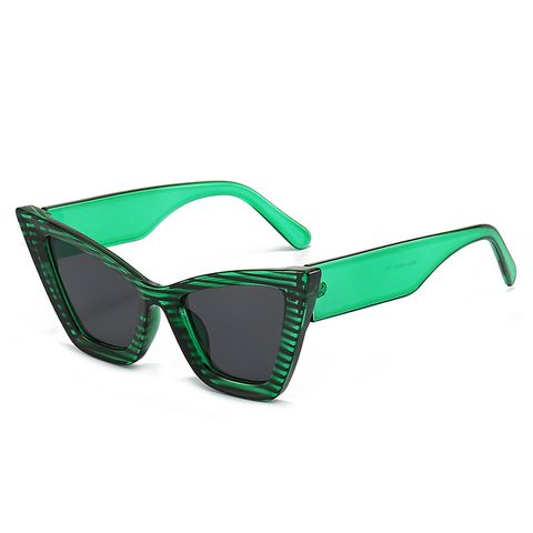Streetwear Solid Color Pc Cat Eye Full Frame Women's Sunglasses