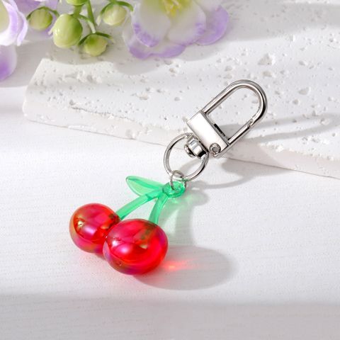 Cute Cherry Strawberry Tomato Resin Bag Pendant Keychain