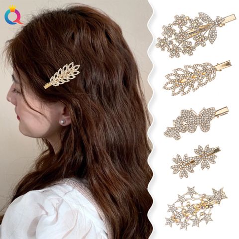 Fairy Style Star Metal Inlay Artificial Gemstones Hair Clip