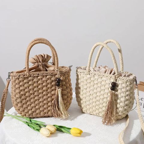 Women's Medium Spring&summer Straw Vacation Handbag Straw Bag