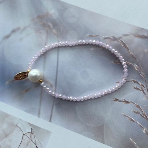 Simple Style Round Crystal Beaded Pearl Women's Bracelets 1 Piece