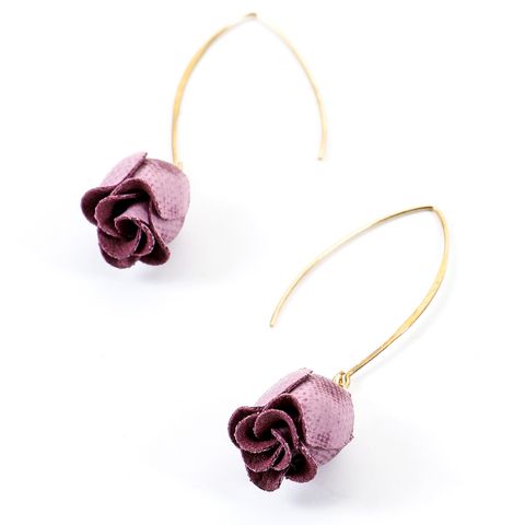 Wholesale Jewelry 1 Pair Romantic Flower Alloy Cloth Drop Earrings