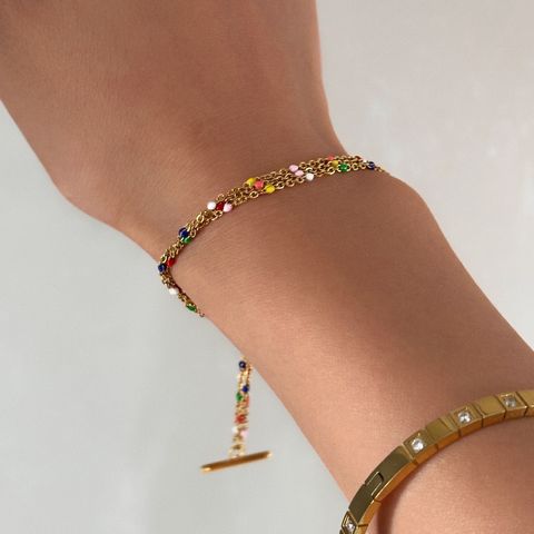 Wholesale Fairy Style Colorful Titanium Steel Necklace