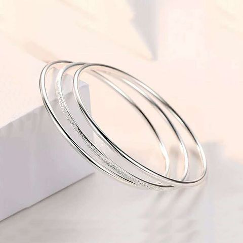 Wholesale Jewelry Simple Style Solid Color Alloy Bangle