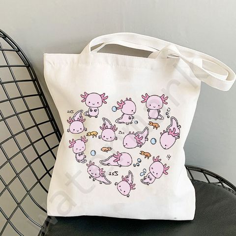 Women's Simple Style Cartoon Shopping Bags