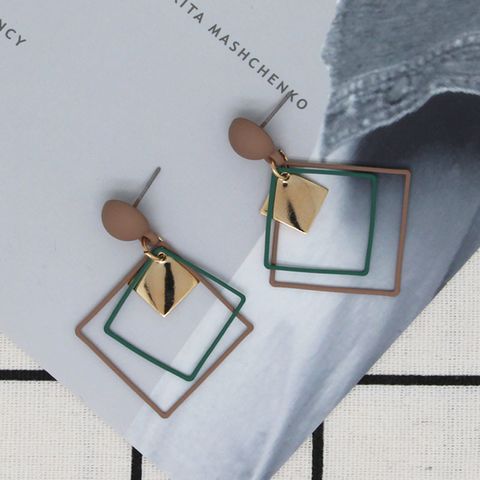 1 Pair Modern Style Geometric Copper Drop Earrings