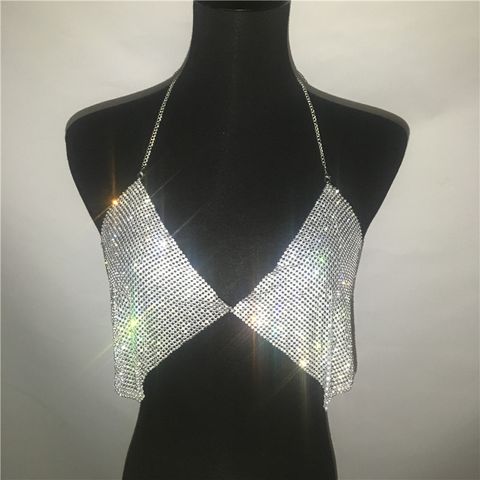 Women's Camisole Tank Tops Sequins Sexy Solid Color