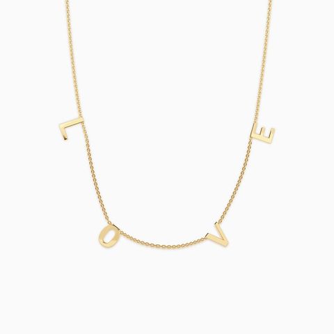 Simple Style Love Letter Sterling Silver Plating Necklace