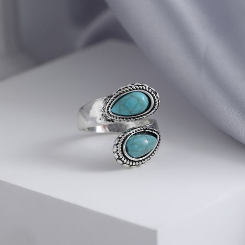 Casual Modern Style Geometric Turquoise Alloy Wholesale Open Ring