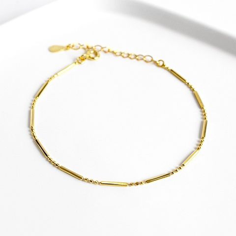 Simple Style Geometric Sterling Silver Plating Gold Plated Silver Plated Bracelets