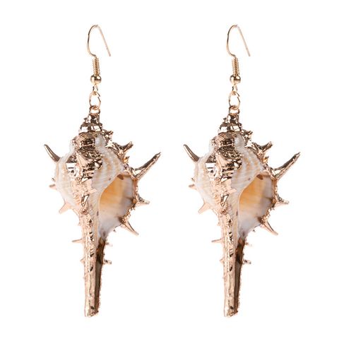 Wholesale Jewelry 1 Pair Vacation Conch Shell Drop Earrings