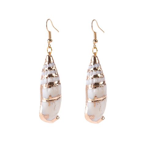 Wholesale Jewelry 1 Pair Vacation Conch Shell Drop Earrings