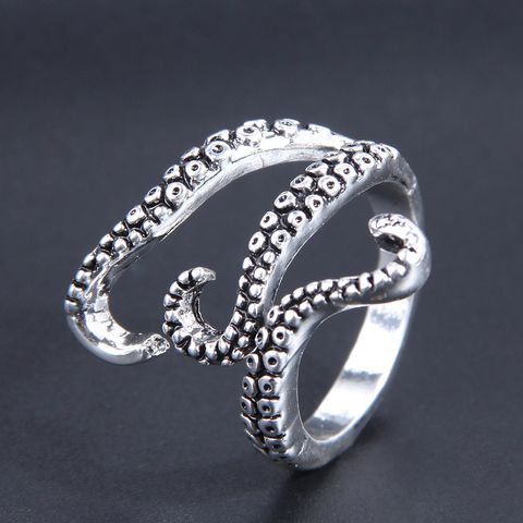 Retro Octopus Alloy Plating Men's Rings