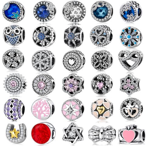 Casual Solid Color Sterling Silver Plating Inlay Zircon Jewelry Accessories