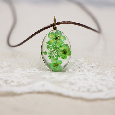 1 Piece Fashion Flower Organic Glass Plating Women's Necklace