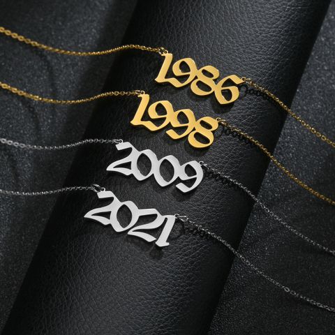 Fashion New Style Titanium Steel Year Necklace